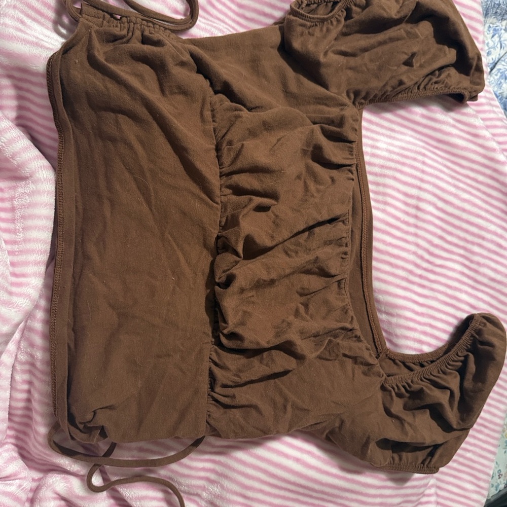 Hollister Brown Blouse